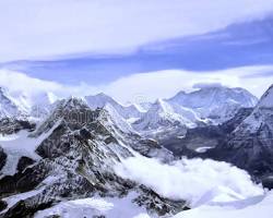 Himalayan mountains at sunrise